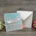 Printable Shimmer White Laser Cut Invitations Pocket